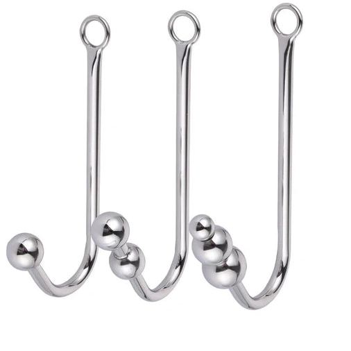 Anal Hooks and Cuffs 5334 Elegant Collar Anal with Beaded Hook 0121